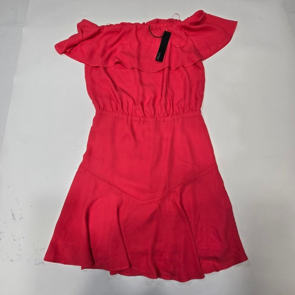 Krisa Off Shoulder Ruffle Dress in Rio - Picture 2 of 13